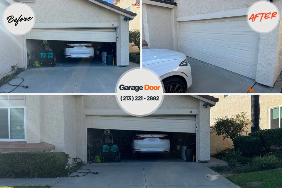 Before and after: garage door repair Fern Acres, HI